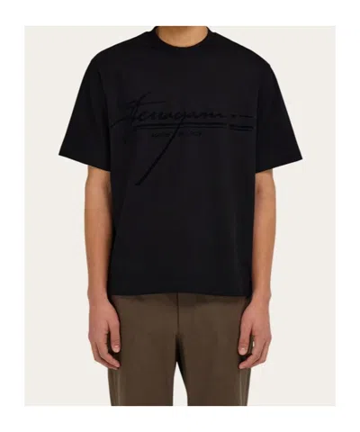 Ferragamo Crew Neck Graphic Print Short Sleeves T-shirt