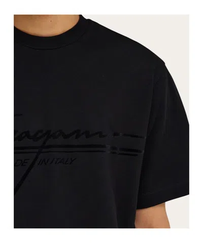 Ferragamo Crew Neck Graphic Print Short Sleeves T-shirt