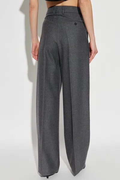 Mm6 Maison Margiela Mm6 By Maison Margiela Wide-leg Tailored Pants In Soft Virgin Wool In Black