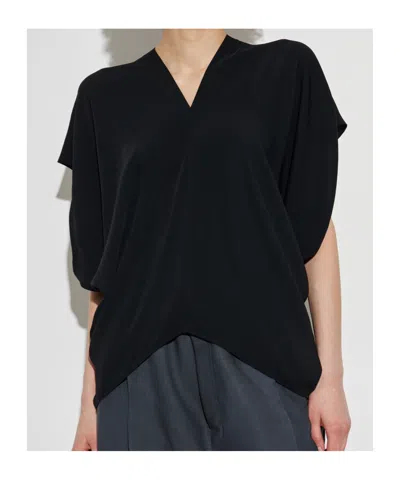 Mm6 Maison Margiela Draped V-neck Blouse