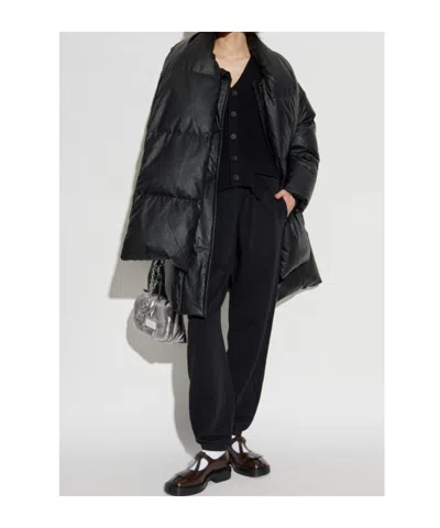 Mm6 Maison Margiela Mm6 By Maison Margiela Short Asymmetrical Down Jacket In Polyamide In Black