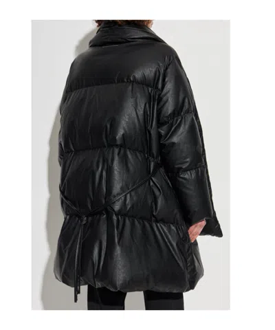 Mm6 Maison Margiela Mm6 By Maison Margiela Short Asymmetrical Down Jacket In Polyamide In Black
