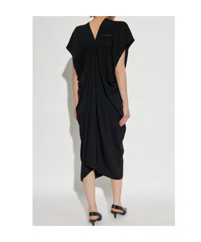 Mm6 Maison Margiela Draped Short-sleeve Dress
