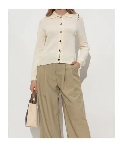 Marni Cardigan In Cotone Color Crema
