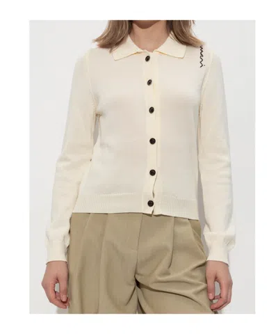 Marni Cardigan In Cotone Color Crema
