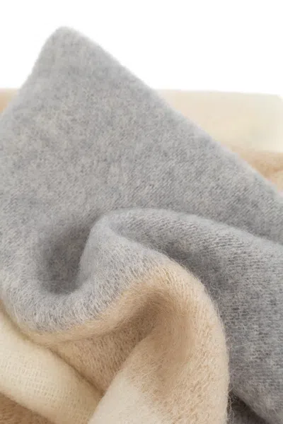 Marni Textured Finish Scarf In Light Grey In Gray