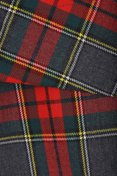 Vivienne Westwood Asymmetric Wrap Skirt With Check Pattern And Button Fastening