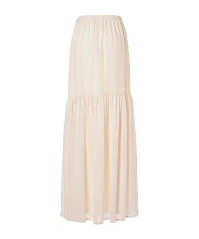 Max Mara Woman Maxi Skirt Cream Size 10 Virgin Wool