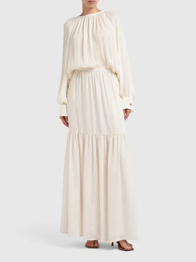 Max Mara Woman Maxi Skirt Cream Size 10 Virgin Wool