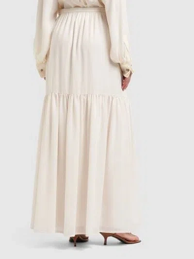 Max Mara Woman Maxi Skirt Cream Size 10 Virgin Wool
