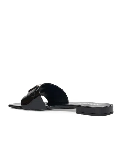 Versace Flat Bottom Metal Logo Sandals