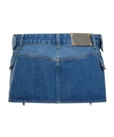 Dion Lee Belt-loop Skirt In Blue