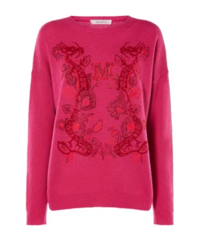 Max Mara Nias Embroidered Knitted Sweater