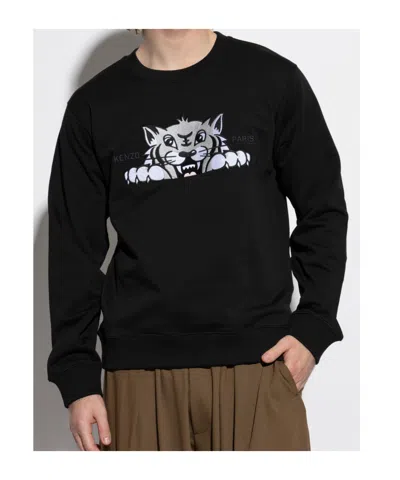 Kenzo Sweatshirt With A Distinctive Tiger Head In Black