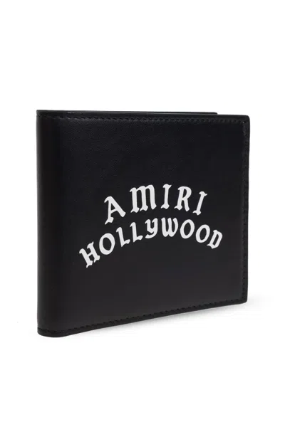 Amiri Bi-fold Wallwt With Logo Lettering On The Front In Leather Man