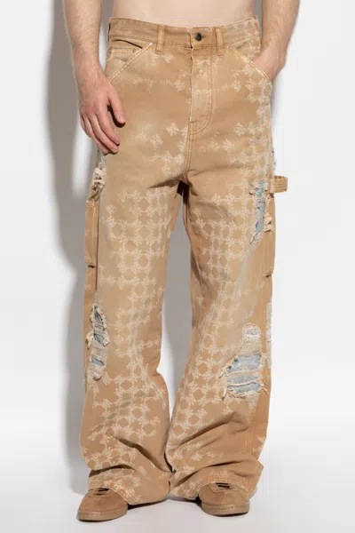Amiri Tan Repair Jeans