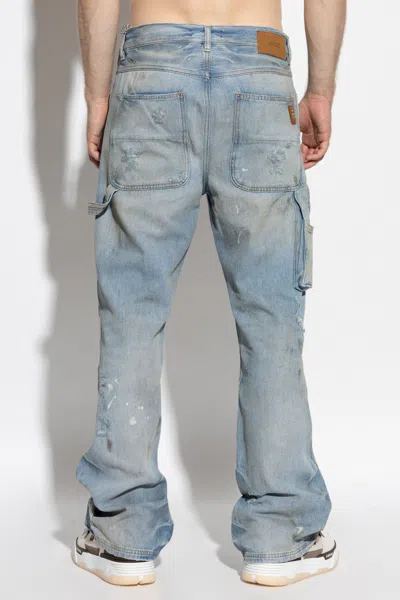 Amiri Straight Carpenter Style Trousers With Distressed Detailing
