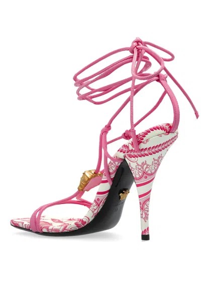 Versace Square Toe High Heel Sandals