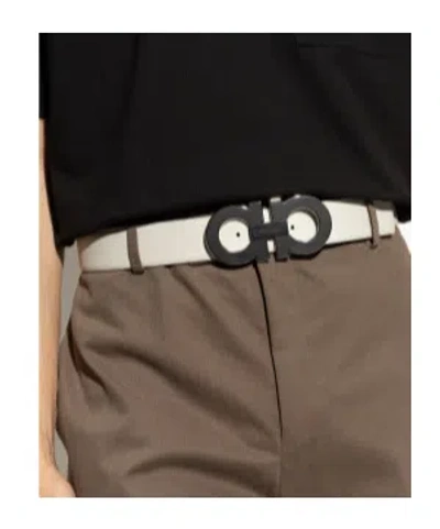 Ferragamo Double-sided Adjustable Waist Belt In Black