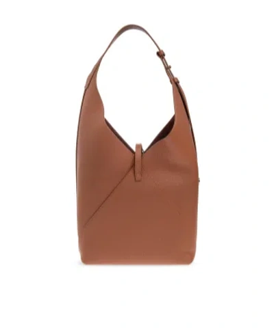 Ferragamo Medium V-shaped Leather Shoulder Bag