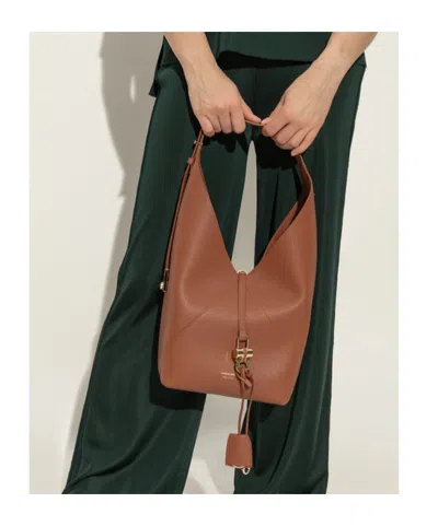 Ferragamo Medium V-shaped Leather Shoulder Bag
