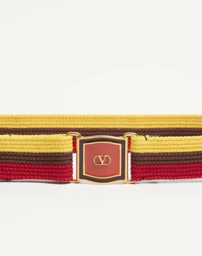 Valentino Cintura Vlogo Signature In Nastro 40 Mm