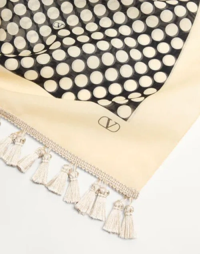 Valentino Pareo Resort In Cotone E Seta Con Stampa Pois
