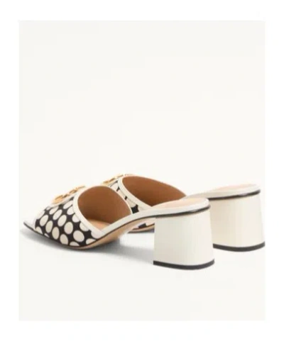 Valentino Garavani Sandalo Slide Vlogo Signature In Tessuto Plus De Pois 60mm In Multi