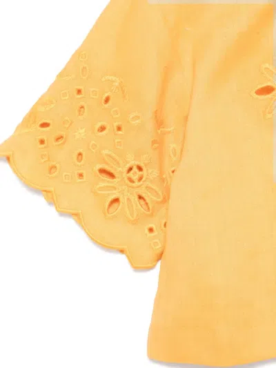 Ermanno Scervino Lace Blouse In Orange