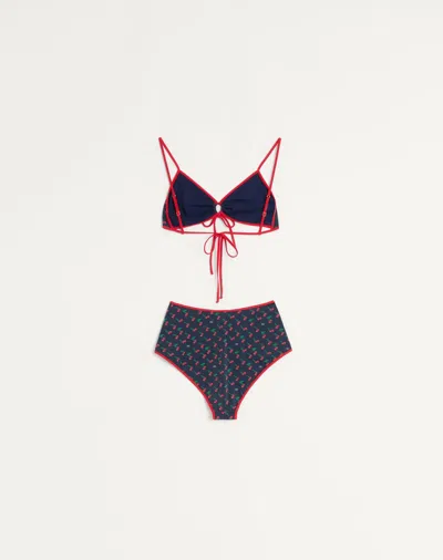 Valentino Cherryfic Printed Lycra Bikini Set