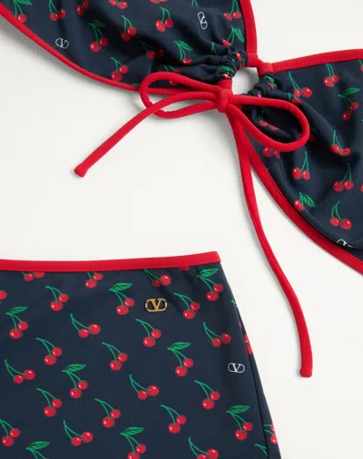 Valentino Cherryfic Printed Lycra Bikini Set