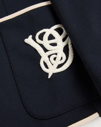 Valentino Garavani Torchon Blazer With Mirror Lapels And Piping