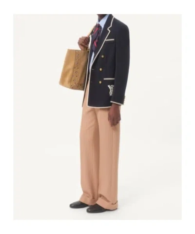 Valentino Garavani Torchon Blazer With Mirror Lapels And Piping