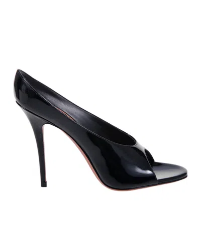 Amina Muaddi Anok Slipper 105 Patent Black 105 Mm Sm
