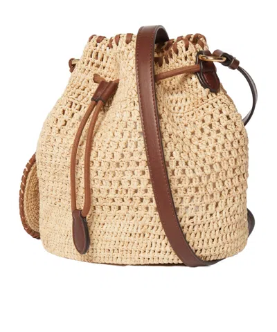 Stella Mccartney Falabella Raffia Crochet Bucket Bag
