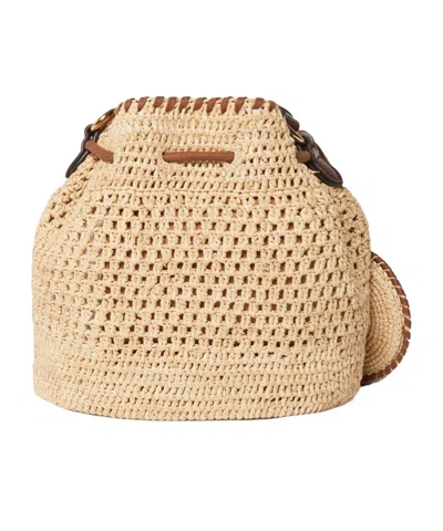 Stella Mccartney Falabella Raffia Crochet Bucket Bag