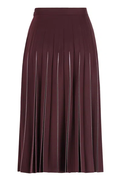 Bottega Veneta Flared High-waisted Midi Pleated Skirt