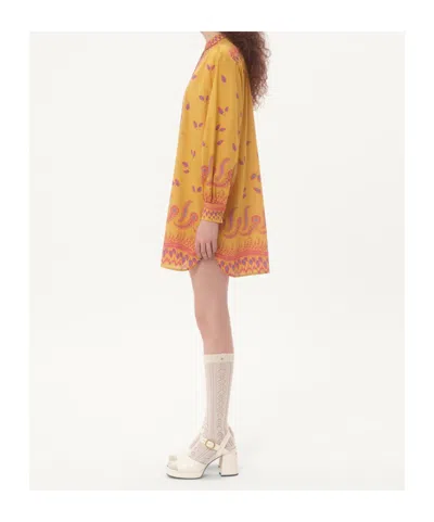 Valentino Printed Cotton Muslin Shirt Dress In Multi