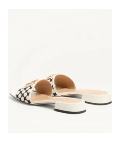 Valentino Sandalo Slide Vlogo Signature In Tessuto Plus De Pois 20mm