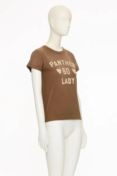 Valentino T-shirt En Coton Femme Noisette Xs