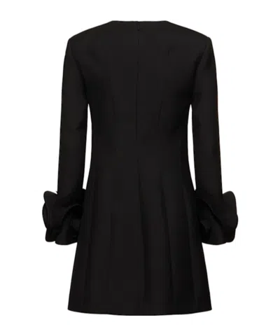 Valentino Crepe Couture Dress In Black