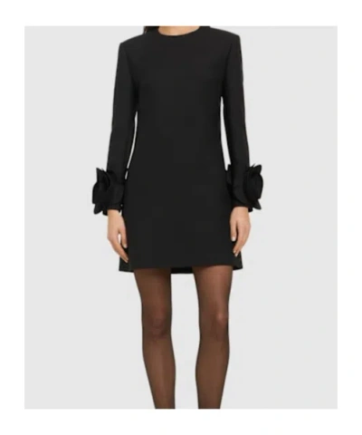 Valentino Crepe Couture Dress In Black