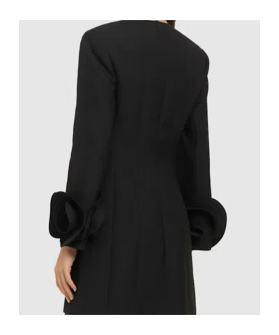 Valentino Crepe Couture Dress In Black