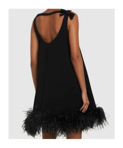 Valentino Black Sleeveless Crewneck Mini Dress