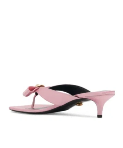 Versace Herringbone High Heel Flip-flops