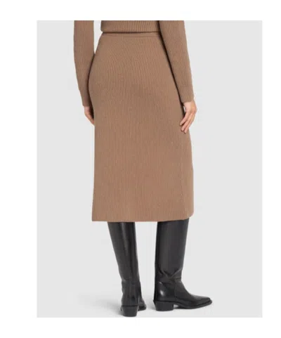 Max Mara Dorina Cashmere Blend Long Skirt In Nude