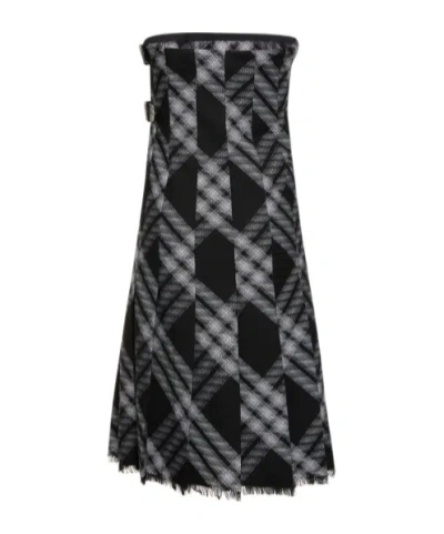 Burberry Midi Dress With Check Pattern