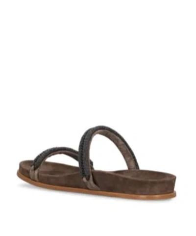 Brunello Cucinelli Round-headed Flat Sandals