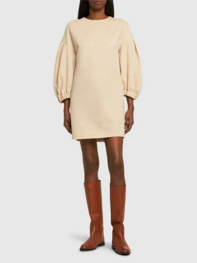 Max Mara Draw Rope Plain Knitted Mini Dress