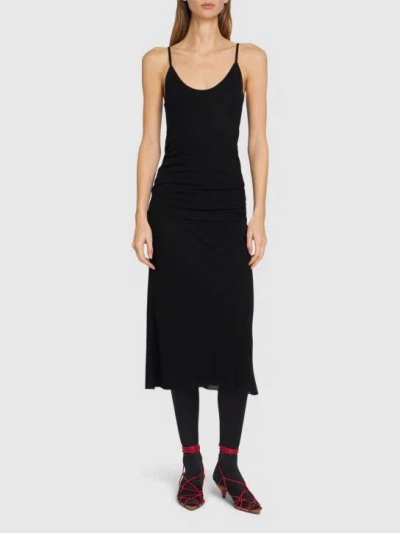 Khaite Leema Viscose Midi Skirt